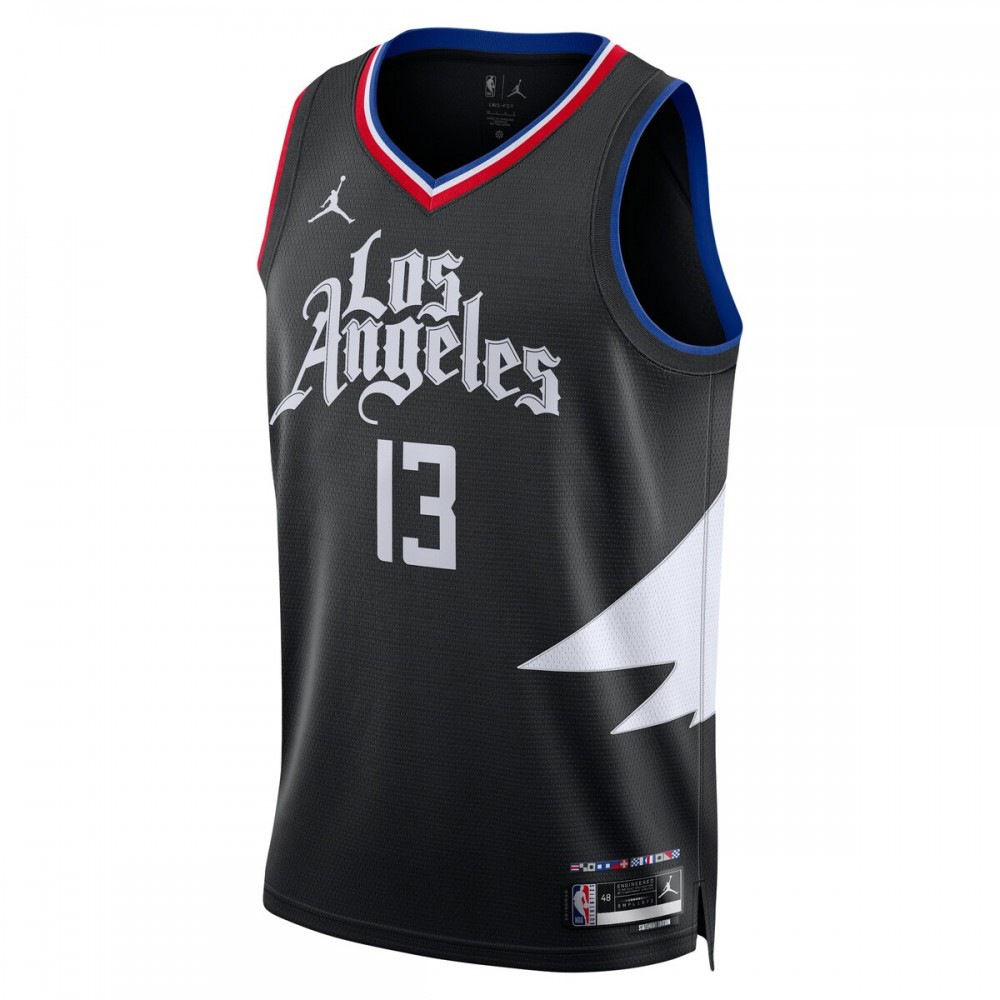 Paul George LA Clippers Jordan Brand 2022/23 Statement Edition Swingman Jersey - Black-Pro Kit Vault | Brand New 26/27 Sports Jerseys